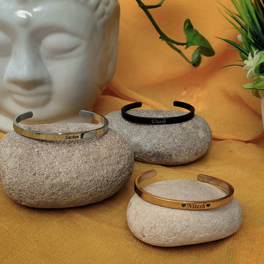 Custom Name Adjustable kada/Bracelet – Engraved Gift for Men & Women