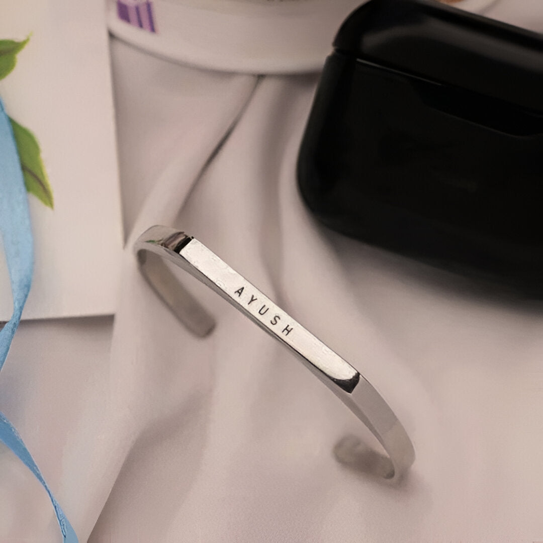 Personalized Flat Kada | Adjustable Kada | Engraving Name