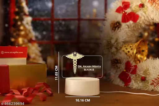 Personalized Doctor LED Table Lamp – Custom Name & Degree Acrylic Light