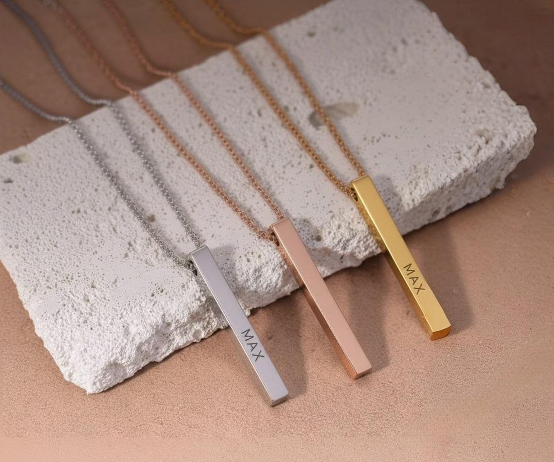 Custom Name Bar Pendant